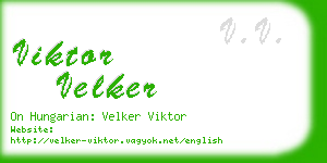 viktor velker business card